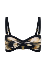 Briar Strapless Bikini Top - Ivory Oversized Floral Print