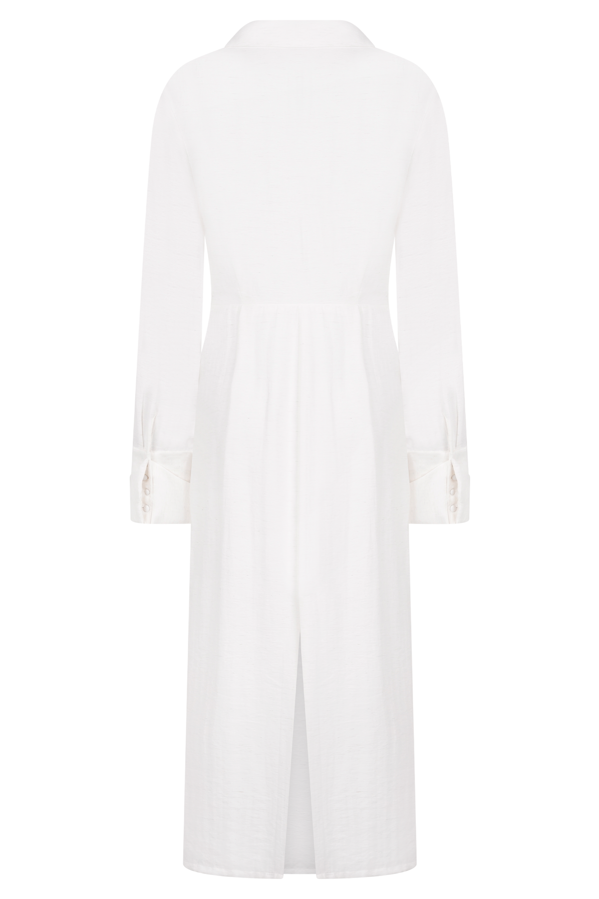 Cecilie Cut Out Shirt Midi Dress - White